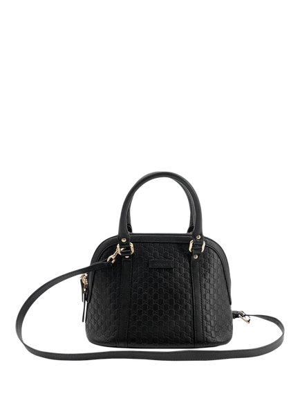 Pre-loved GUCCI Guccissima Dome 2-Way Bag, Black, Black