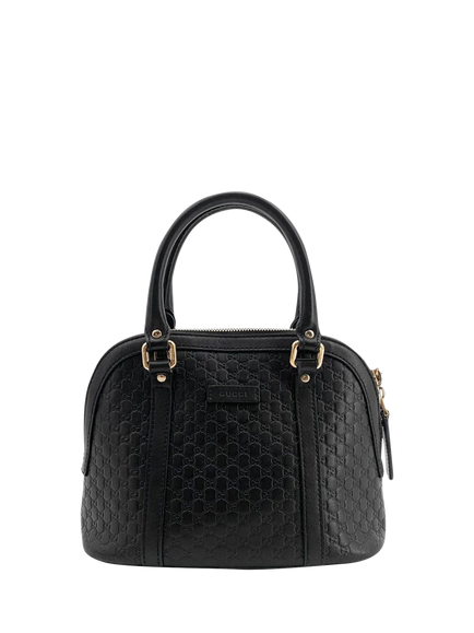 Pre-loved GUCCI Guccissima Dome 2-Way Bag, Black - view 2, Black