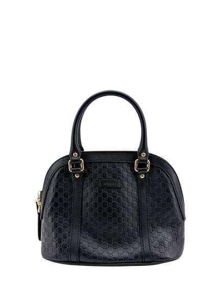 Pre-loved GUCCI Micro Guccissima Dome Bag, Black, Black