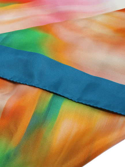 Pre-loved Dries Van Noten Artisan-Dyed Silk Scarf, Multi - view 2, Multi