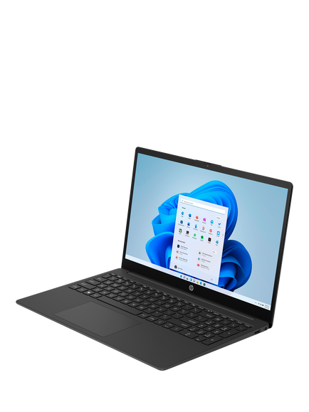HP 15-fc1009nax Laptop, AMD Ryzen 3 Processor, 8GB RAM, 512GB SSD, 15.6” Full HD, Jet Black - view 2, Jet Black