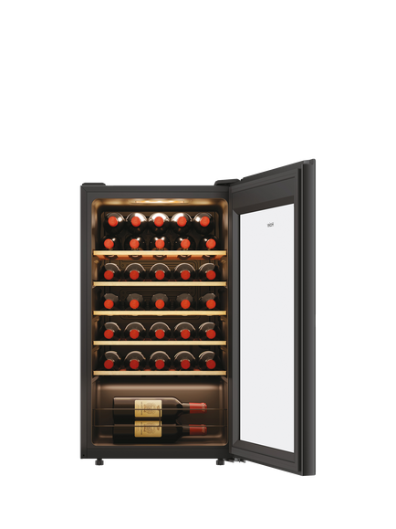 Haier Wine Bank 50 HWS34GGH1K 34 Bottle Wine Cooler, Black - view 2, Black