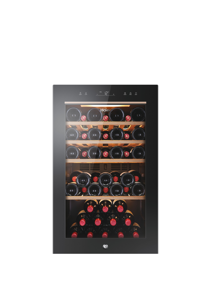 Haier Wine Bank 50 HWS49GA 49 Bottle Wine Cooler, Black - view 2, Black