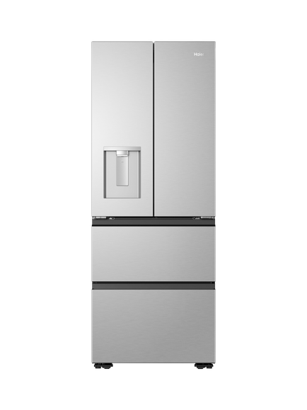 Haier HFKR3718EWMM Freestanding 60/40 Fridge Freezer, Inox, Inox