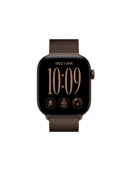 Apple Watch Series 12 GPS + Cellular, 42mm, Aluminium Case, Milanese Loop, Dark Bronze/Dark Bronze - view 2, Dark Bronze