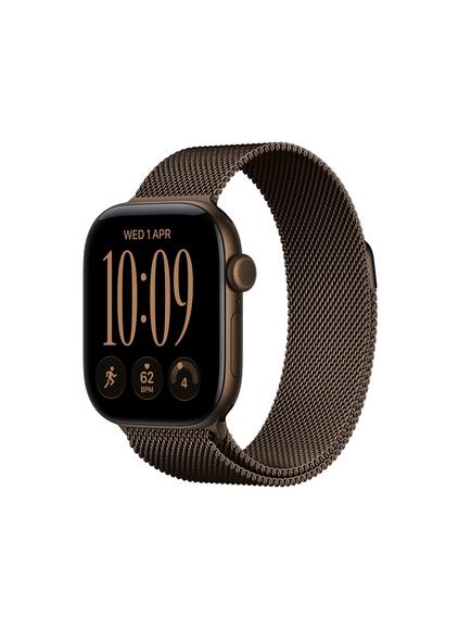 Apple Watch Series 12 GPS, 42mm, Aluminium Case, Milanese Loop, Dark Bronze/Dark Bronze, Dark Bronze