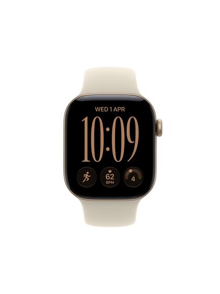 Apple Watch Series 12 GPS, 42mm, Aluminium Case, Sport Band, Light Gold/Sand - view 2, Light Gold