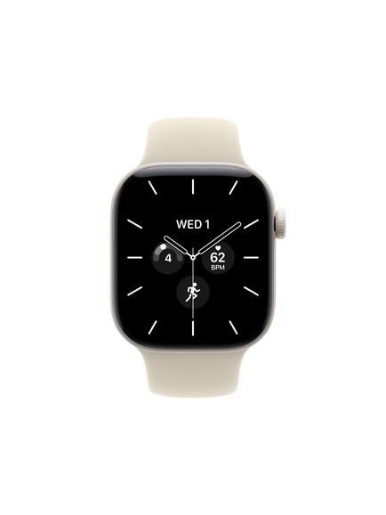 Apple Watch Series 12 GPS + Cellular, 42mm, Ceramic Case, Sport Band, Pearl White/Sand - view 2, Pearl White
