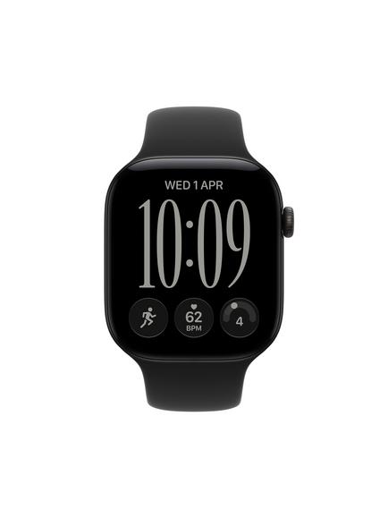 Apple Watch Series 12 GPS, 46mm, Aluminium Case, Sport Band, Black/Black - view 2, Black