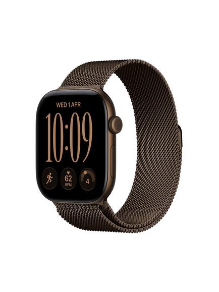 Apple Watch Series 12 GPS, 46mm, Aluminium Case, Milanese Loop, Dark Bronze/Dark Bronze, Dark Bronze