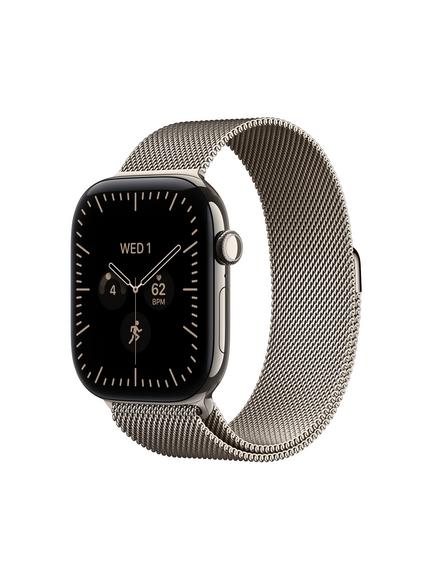 Apple Watch Series 12 GPS + Cellular, 46mm, Titanium Case, Milanese Loop, Natural/Natural, Natural