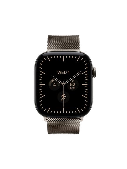 Apple Watch Series 12 GPS + Cellular, 46mm, Titanium Case, Milanese Loop, Natural/Natural - view 2, Natural