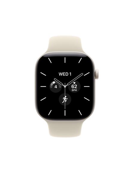 Apple Watch Series 12 GPS + Cellular, 46mm, Ceramic Case, Sport Band, Pearl White/Sand - view 2, Pearl White