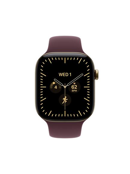 Apple Watch Series 12 GPS + Cellular, 46mm, Titanium Case, Sport Band, Radiant Gold/Burgundy - view 2, Radiant Gold