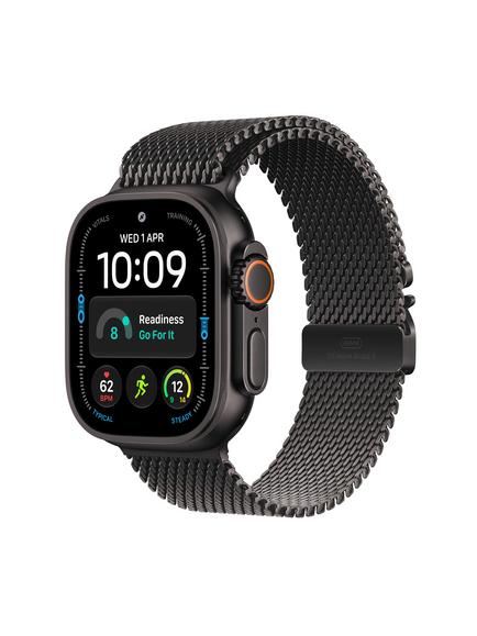 Apple Watch Ultra 4 GPS + Cellular, 49mm, Titanium Case with Milanese Loop, Black/Black, Black Titanium2