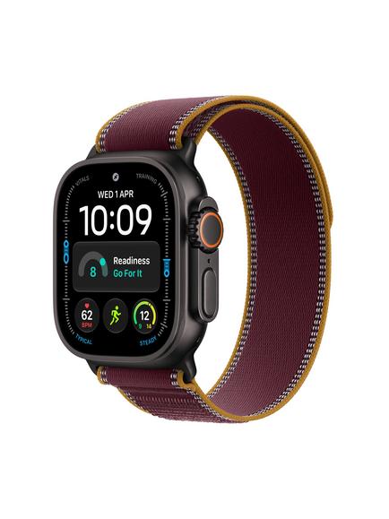Apple Watch Ultra 4 GPS + Cellular, 49mm, Titanium Case with Trail Loop, Black/Burgundy, Black Titanium1