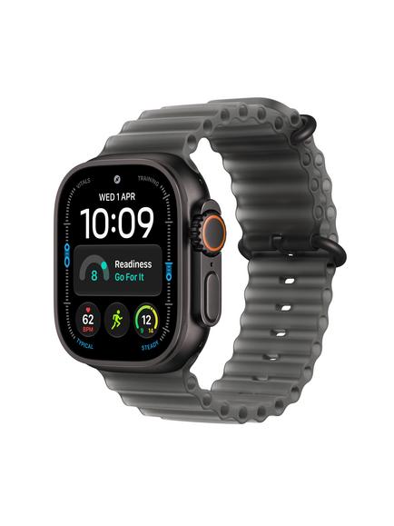 Apple Watch Ultra 4 GPS + Cellular, 49mm, Titanium Case with Ocean Band, Black/Translucent Black, Black Titanium