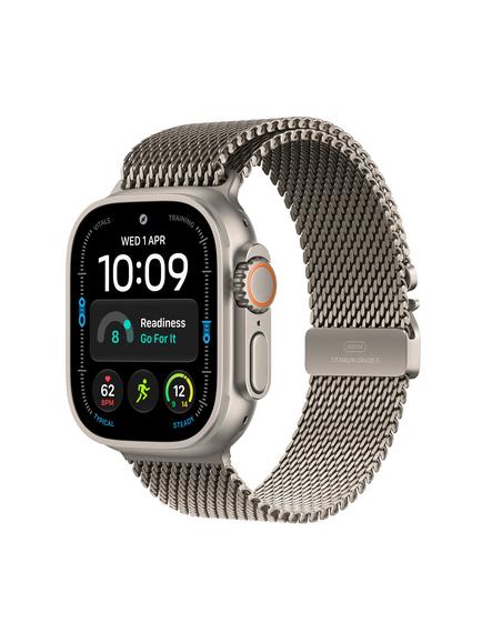 Apple Watch Ultra 4 GPS + Cellular, 49mm, Titanium Case with Milanese Loop, Natural/Natural, Natural Titanium2