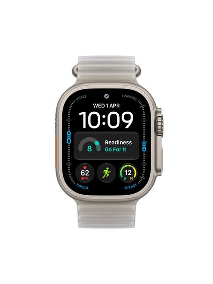 Apple Watch Ultra 4 GPS + Cellular, 49mm, Titanium Case with Ocean Band, Natural/Translucent Grey - view 2, Natural Titanium