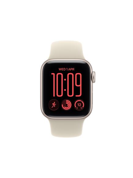 Apple Watch SE 3 GPS, 40mm, Sport Band, Starlight/Sand - view 2, Starlight