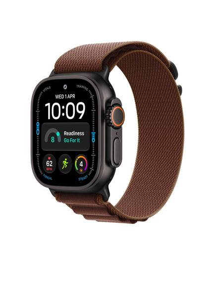 Apple Watch 49mm Alpine Loop, Small, Black Titanium Finish - view 2, Burgundy