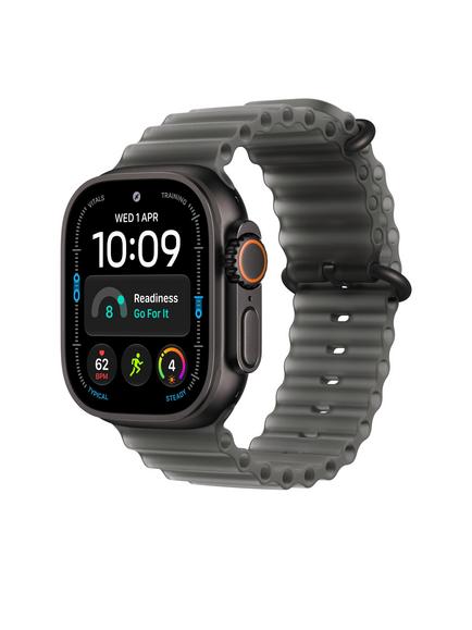 Apple Watch 49mm Ocean Band, Black Titanium Finish - view 2, Translucent Black