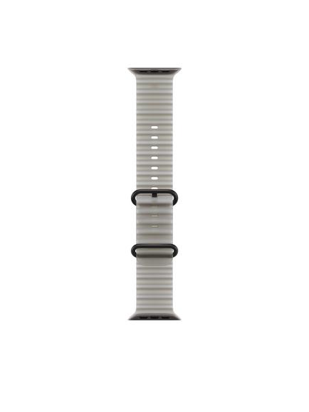 Apple Watch 49mm Ocean Band, Black Titanium Finish, Translucent Grey