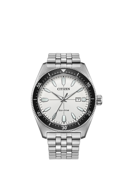 Citizen AW1911-53A Men's Sport Eco-Drive Round Bracelet Strap Watch, Silver, Silver Tone