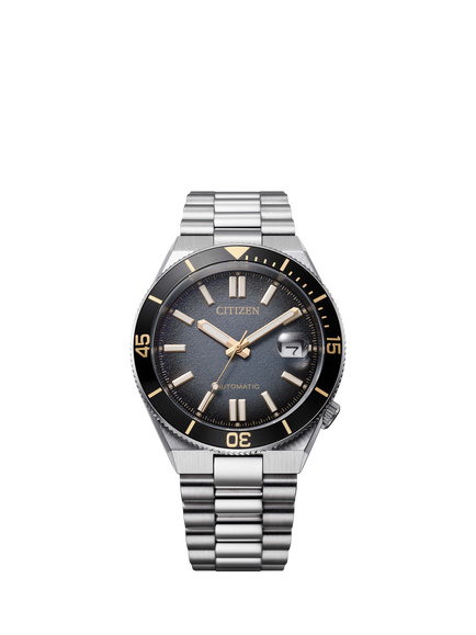 Citizen NJ0238-57E Men's TSUYOSA Shore Timeslip Automatic 40mm Round Bracelet Strap Watch, Silver - view 2, Silver Tone