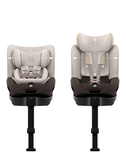 Cybex Sirona Si Style Rear-Facing i-Size Baby Car Seat & ISOFIX Base, Amber Brown - view 2, Brown Light