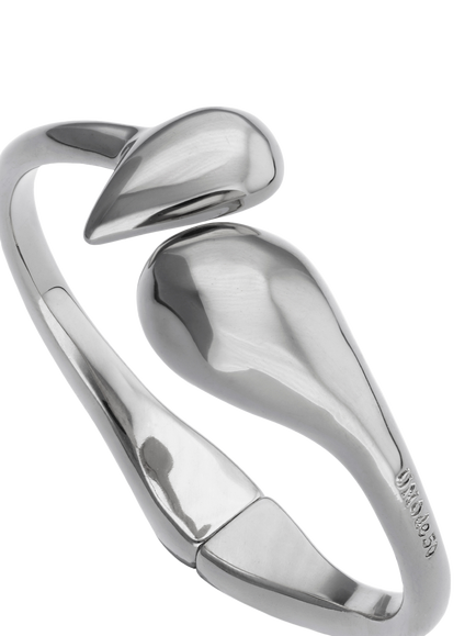 UNOde50 Sculpted Hinge Bracelet, Silver, Silver