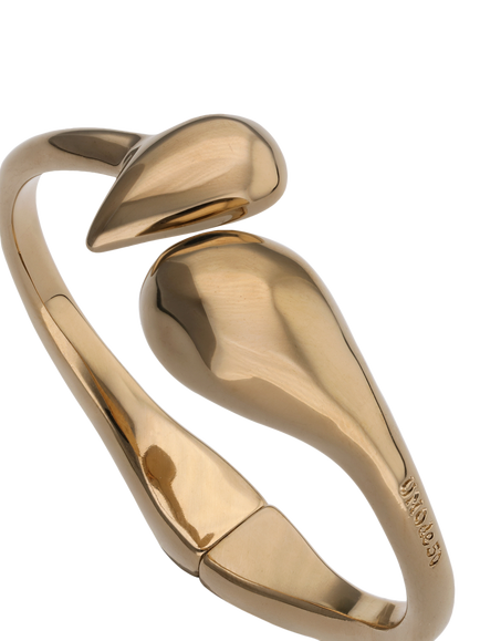UNOde50 Sculpted Hinge Bracelet, Gold, Large, Gold