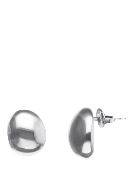 UNOde50 Oval Stud Earrings, Silver, Silver