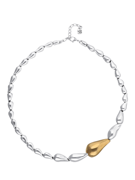 UNOde50 Two Tone Beaded Necklace, 	Silver/Gold, Silver/Gold