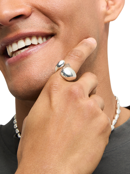 UNOde50 Chunky Sculpted Ring, Silver - view 2, Silver