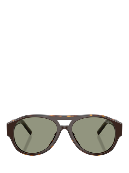 Diesel DL2023 Unisex Round Sunglasses, Brown - view 2, Brown