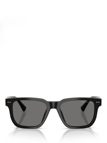 Ralph Lauren Polo Ralph Lauren PH4252 Men's Polarised Square Sunglasses, Shiny Black - view 2, Shiny Black
