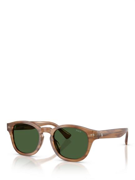 Ralph Lauren Polo Ralph Lauren PH4253 Men's Phantos Sunglasses, Shiny Light Brown Striped, Shiny Light Brown Striped