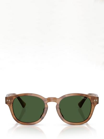 Ralph Lauren Polo Ralph Lauren PH4253 Men's Phantos Sunglasses, Shiny Light Brown Striped - view 2, Shiny Light Brown Striped