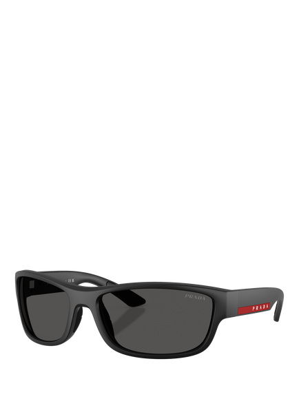 Prada Prada Linea Rossa PS C04S1 Men's Pillow Sunglasses, Matte Black, Matte Black