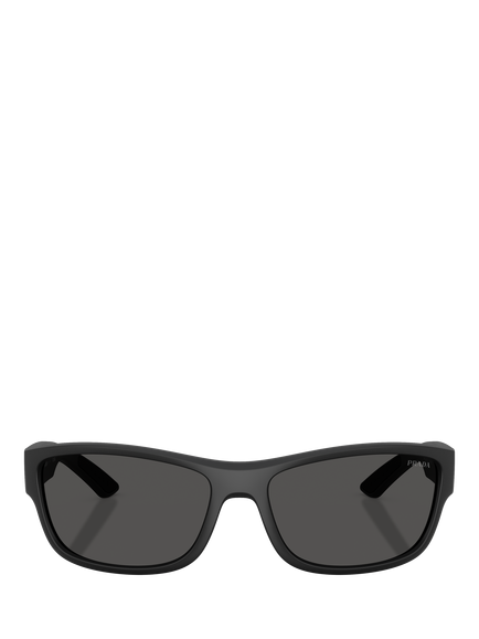 Prada Prada Linea Rossa PS C04S1 Men's Pillow Sunglasses, Matte Black - view 2, Matte Black