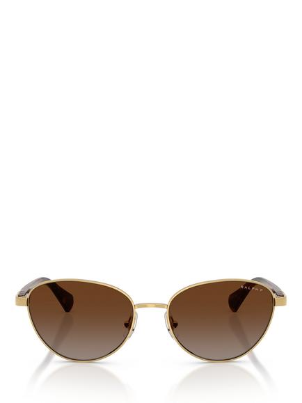 Ralph Lauren Ralph by Ralph Lauren RA4150 Women's Polarised Cat's Eye Sunglasses, Gold - view 2, Gold