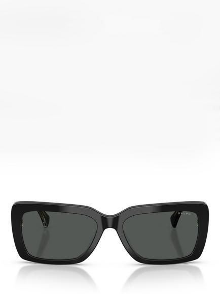 Ralph Lauren Ralph by Ralph Lauren RA5342 Women's Rectangular Sunglasses, Shiny Black On Transparent - view 2, Shiny Black On Transparent