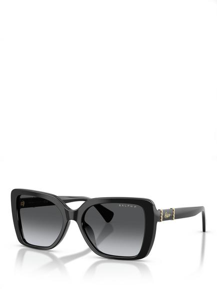 Ralph Lauren Ralph by Ralph Lauren RA5356 Women's Polarised Square Sunglasses, Black, Black