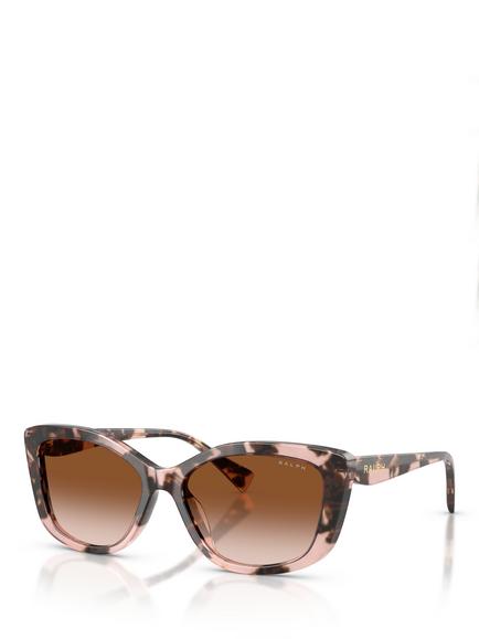 Ralph Lauren Ralph by Ralph Lauren RA5358 Women's Irregular Sunglasses, Pink Havana, Pink Havana