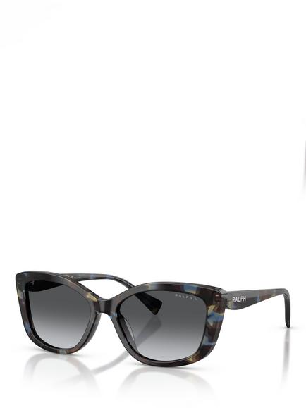 Ralph Lauren Ralph by Ralph Lauren RA5358 Women's Polarised Irregular Sunglasses, Blue Havana, Blu Havana