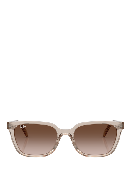 Ray-Ban RB2243 Unisex Irregular Sunglasses, Transparent Light Brown - view 2, Transparent Light Brown