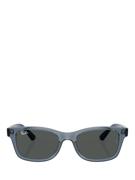 Ray-Ban Kids' RJ9086 Rectangular Sunglasses, Transparent Blue - view 2, Transparent Blue