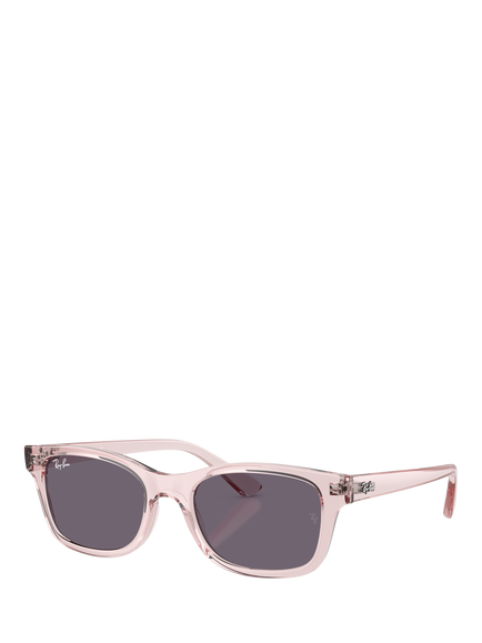 Ray-Ban Kids' RJ9086 Rectangular Sunglasses, Transparent Pink, Transparent Pink