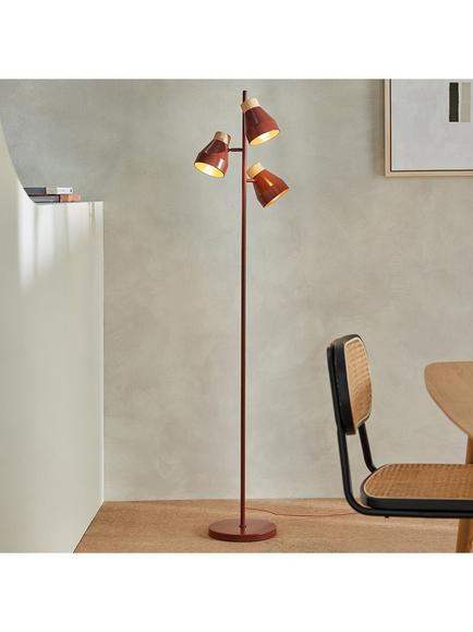 MADE Albert 3 Arm Floor Lamp, Red - view 2, Red